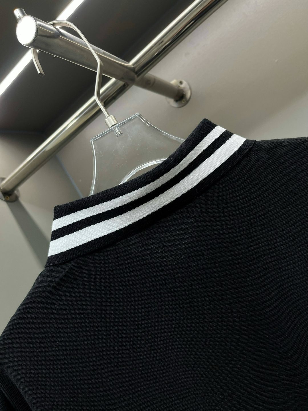 Gucci Striped Collar Polo Shirt Black