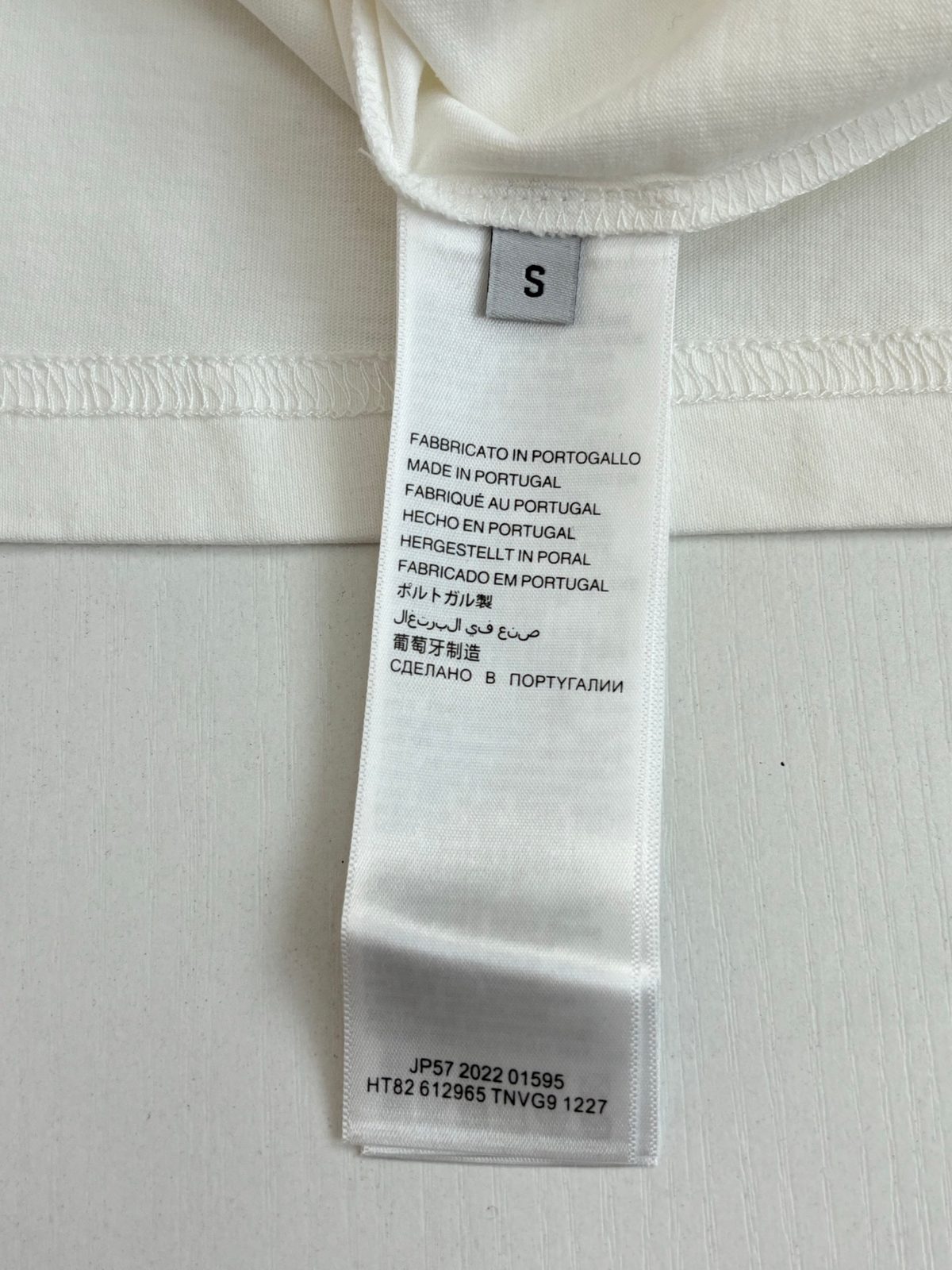 White Ribbed Crewneck T-Shirt