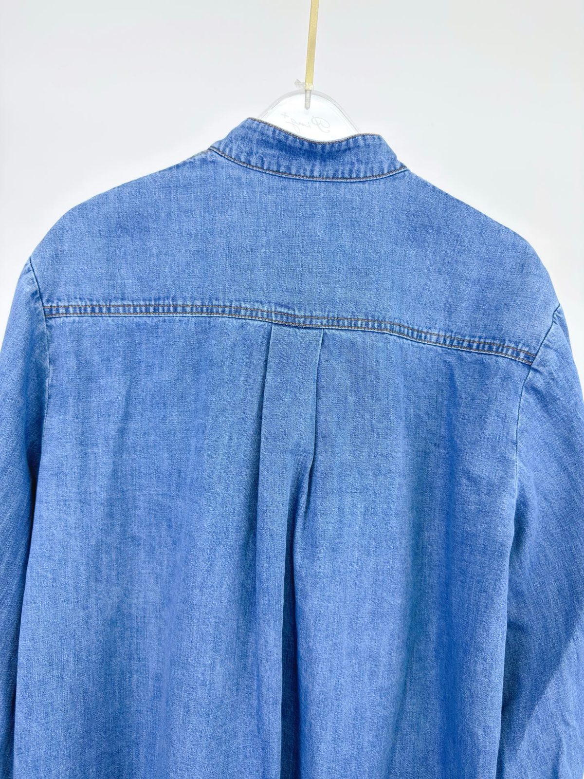 Vintage Blue Denim Button-Up Shirt