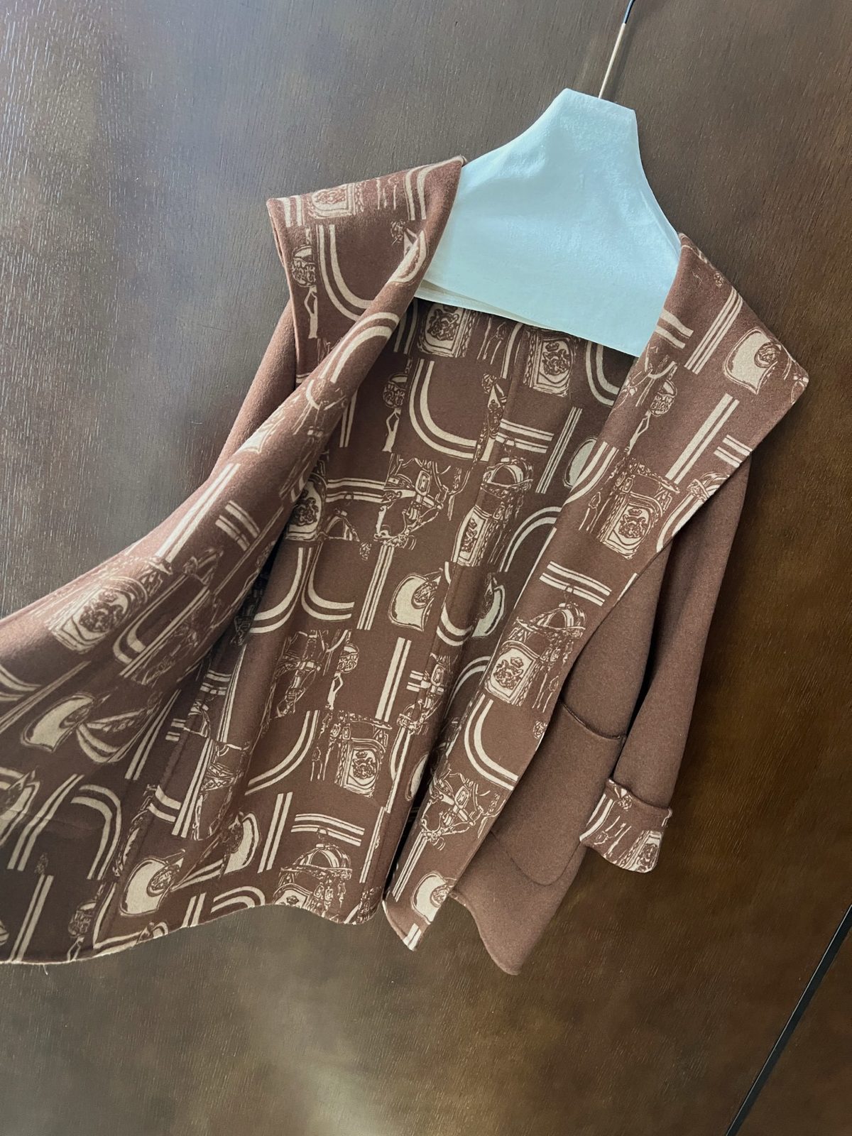 Hermès Reversible Cashmere Hooded Cardigan