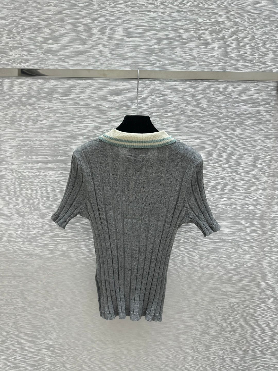 Prada Ribbed Knit Polo Shirt
