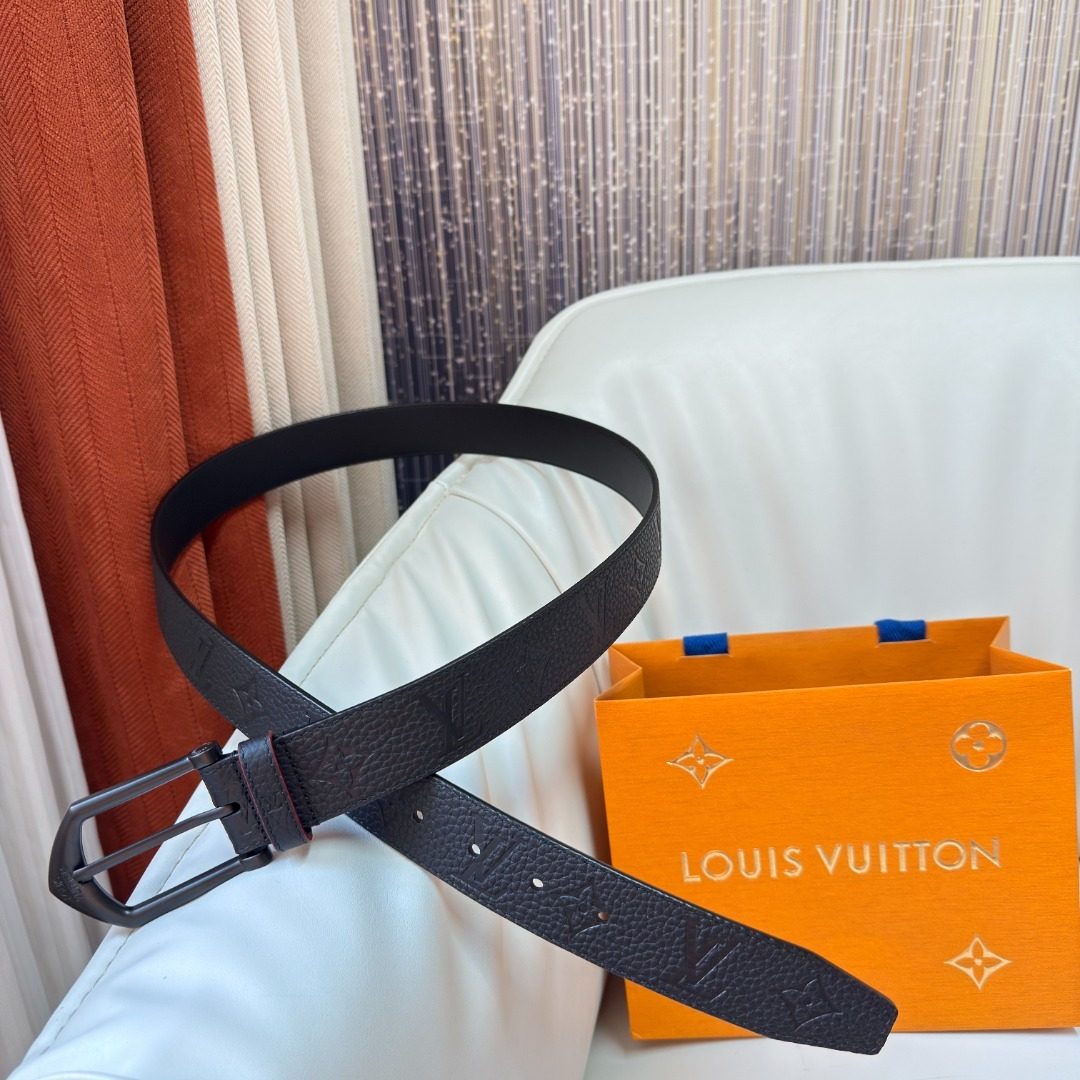 Louis Vuitton Damier Graphite Leather Belt