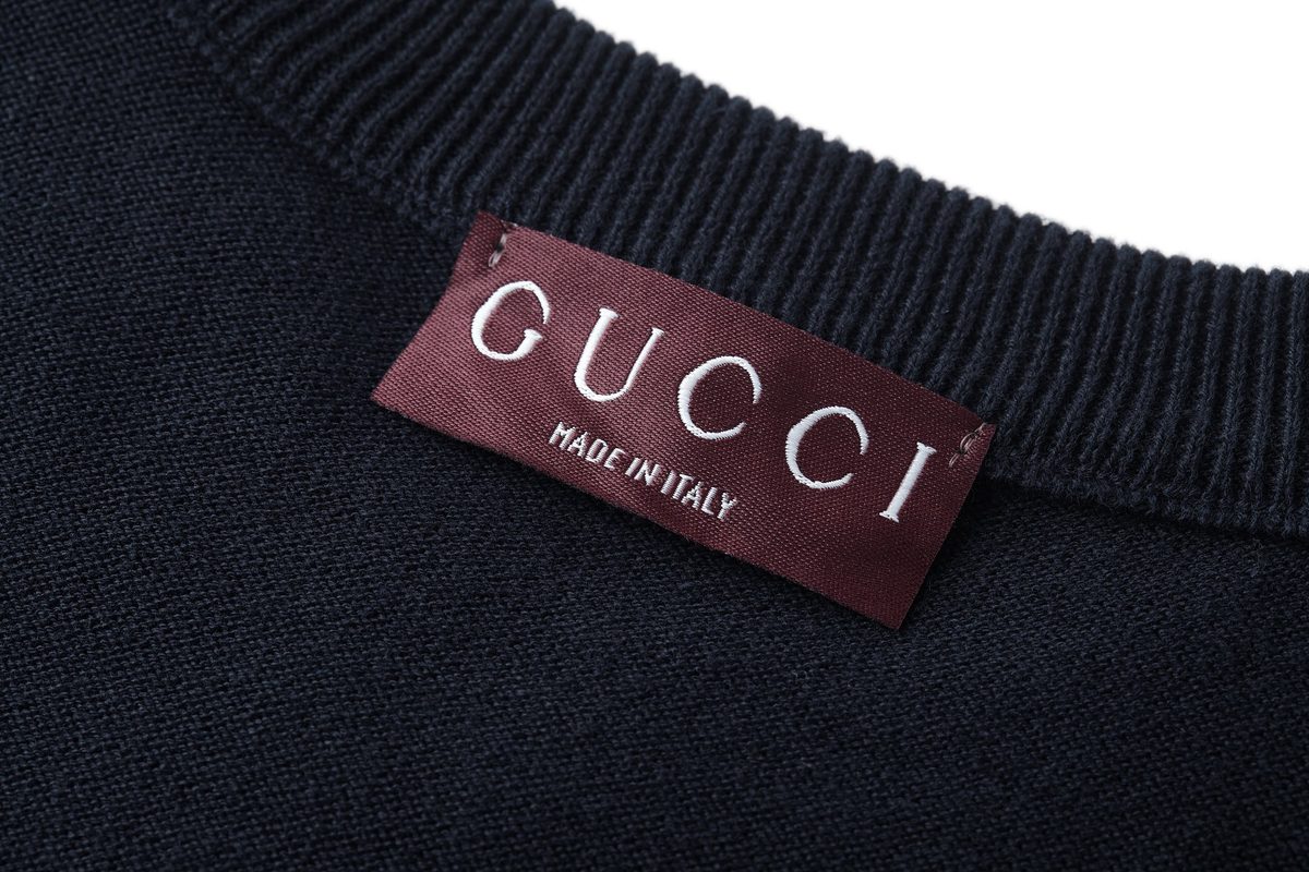 Gucci Embroidered Logo Crewneck T-Shirt