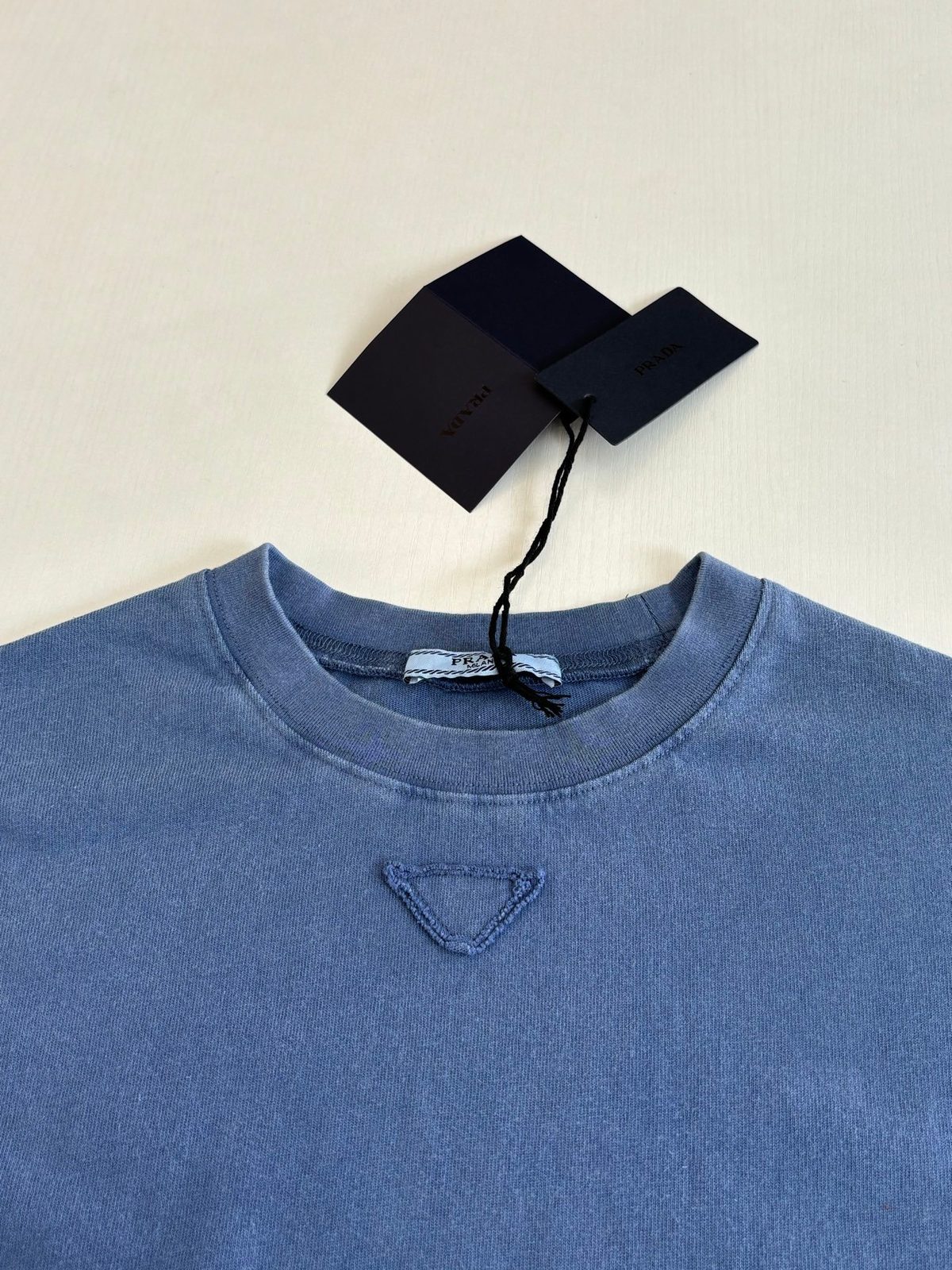 Prada Triangle Logo Crewneck Sweatshirt