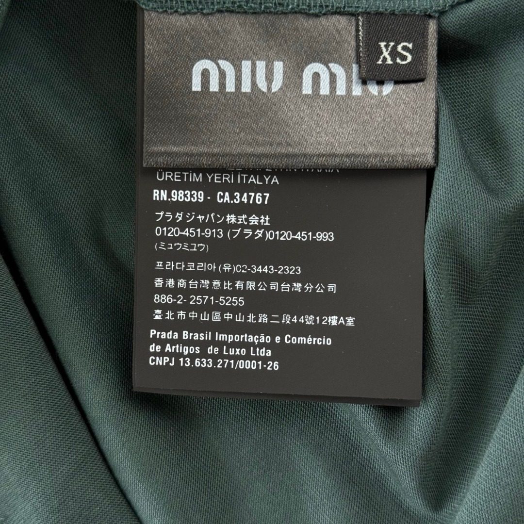 Miu Miu Green Logo Polo Shirt Women's