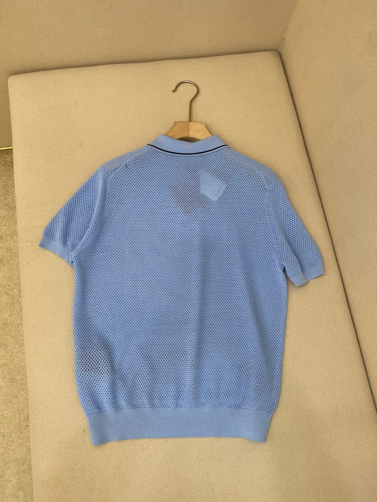 Men's Textured Knit Polo Shirt