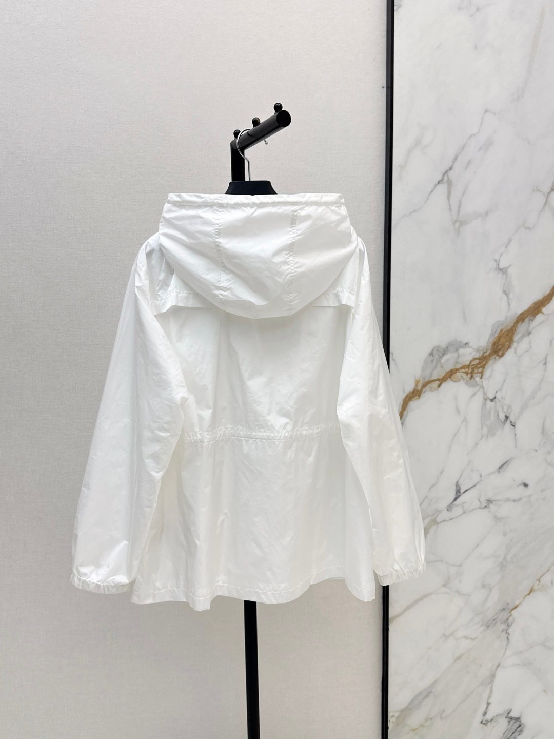 Prada Technical Nylon Hooded Windbreaker Jacket