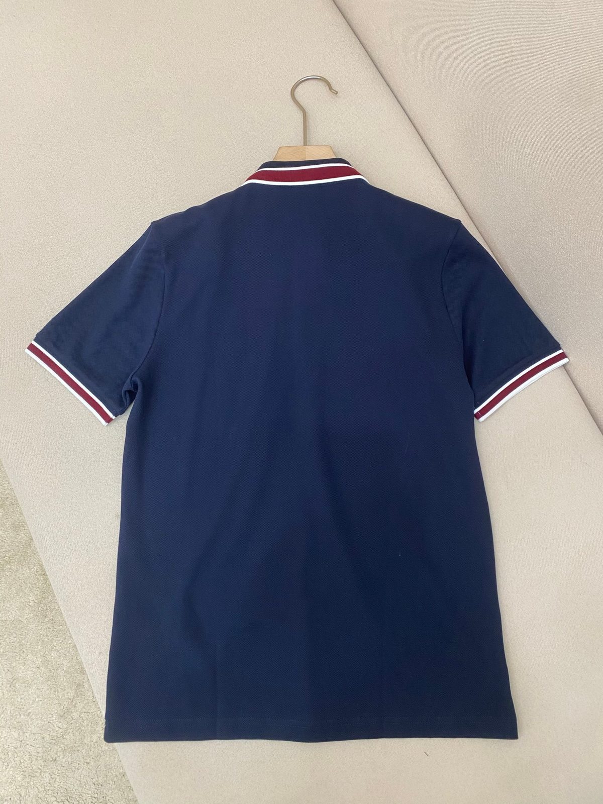 Moncler Tricolor Striped Polo Shirt
