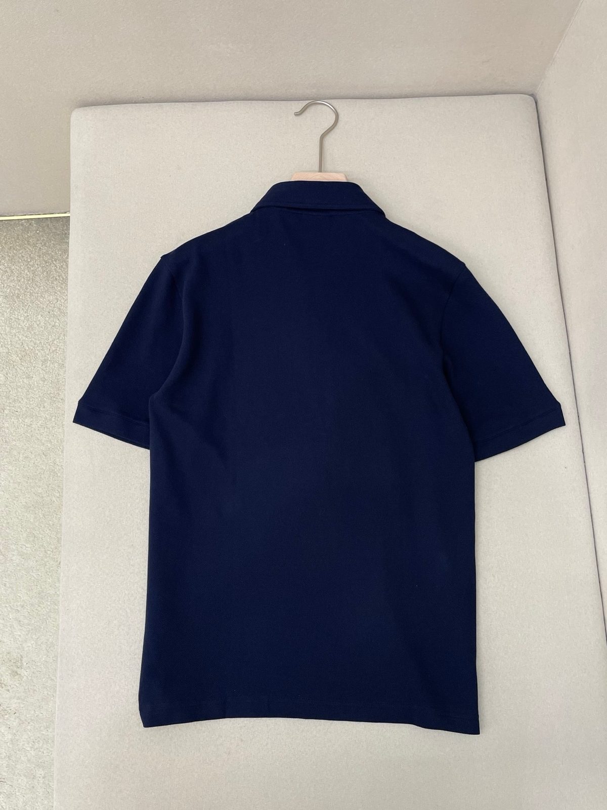 Navy Blue Knit Polo Shirt