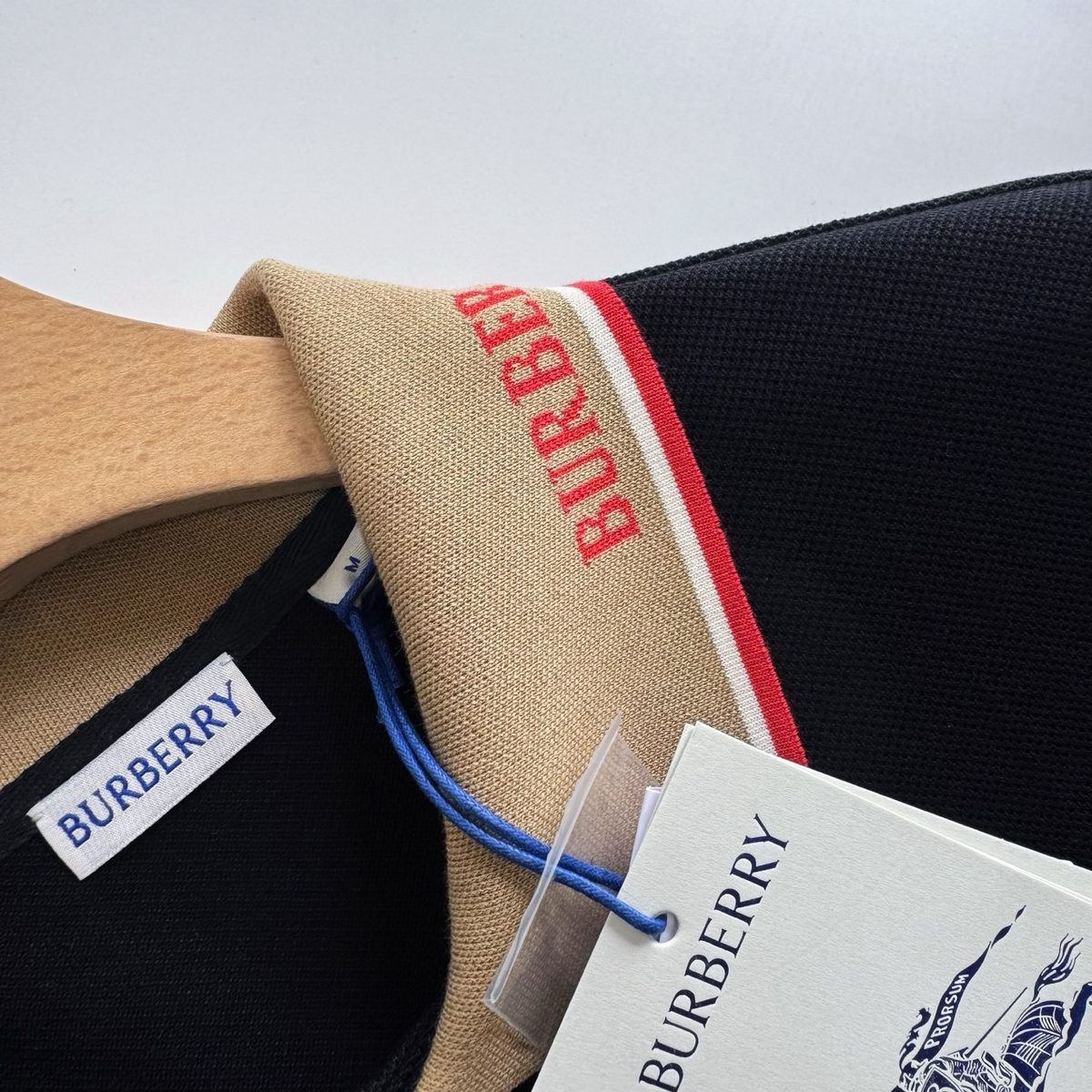 Burberry Logo Stripe Cashmere Blend Sweater