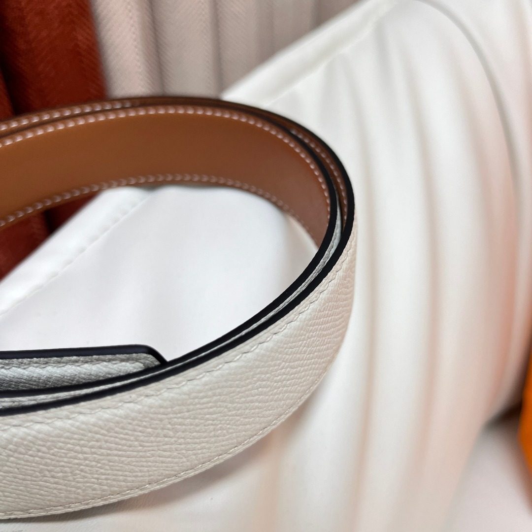 Hermès H Buckle Leather Belt