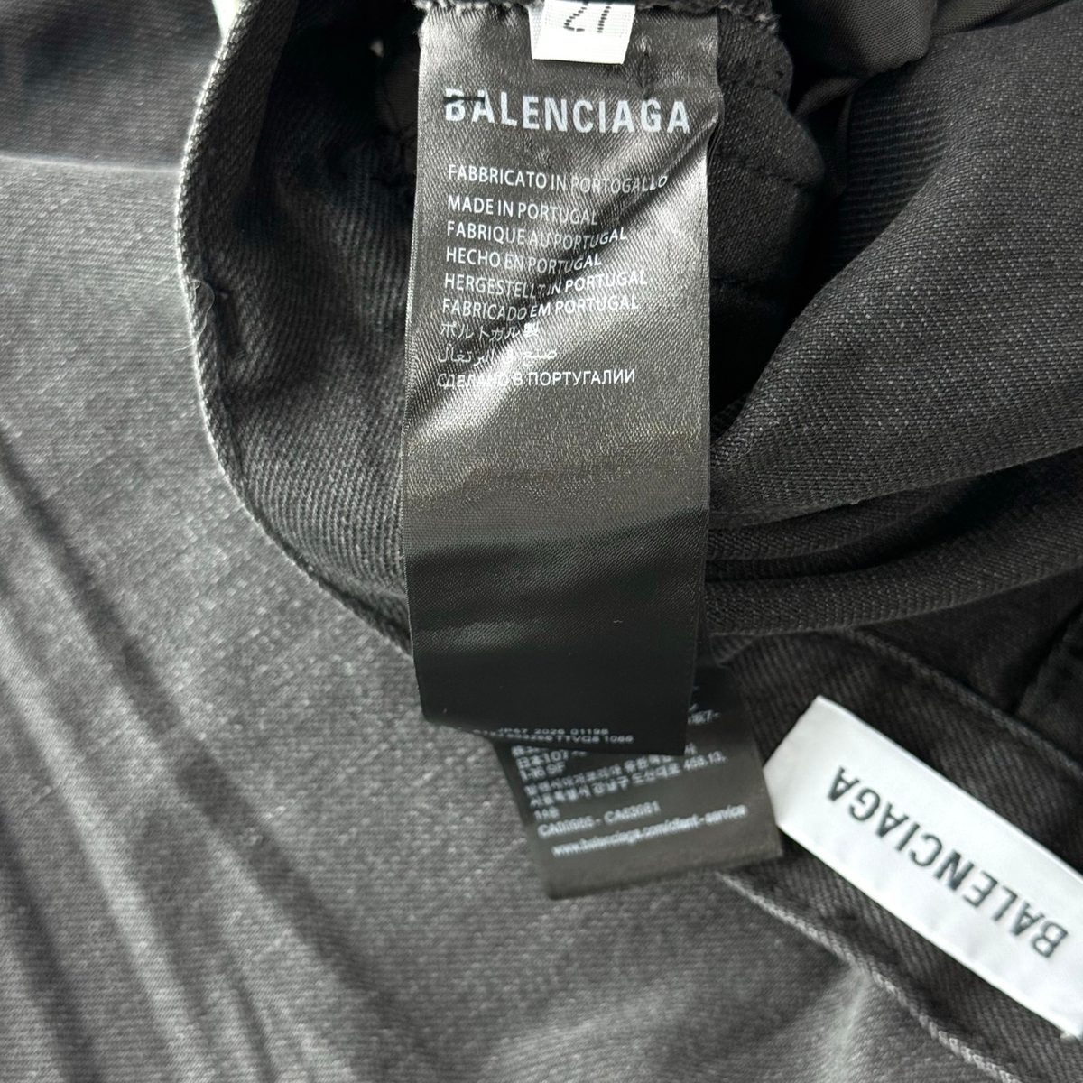 Balenciaga Color-Block Denim Shorts