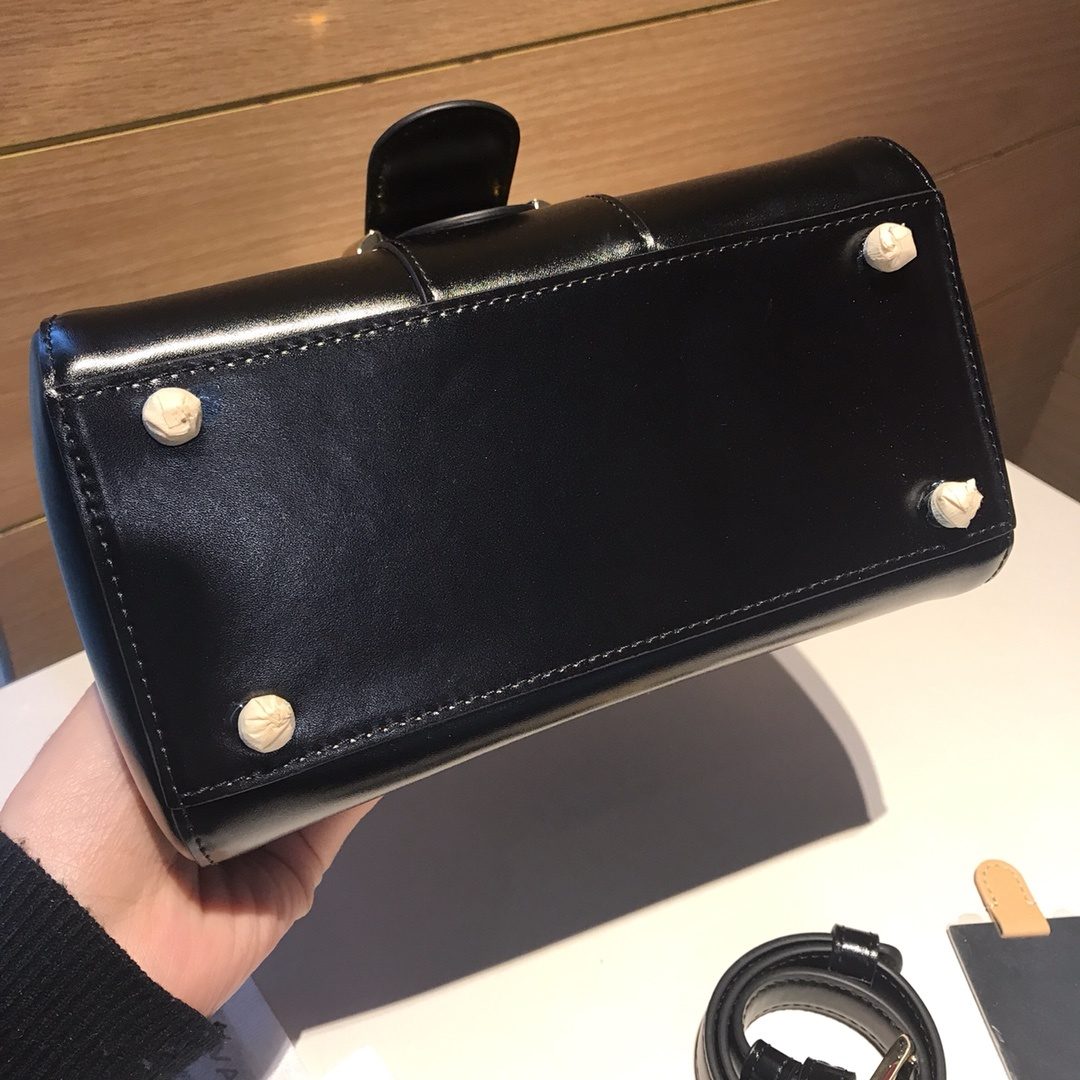 Delvaux Brillant Black Leather Shoulder Bag