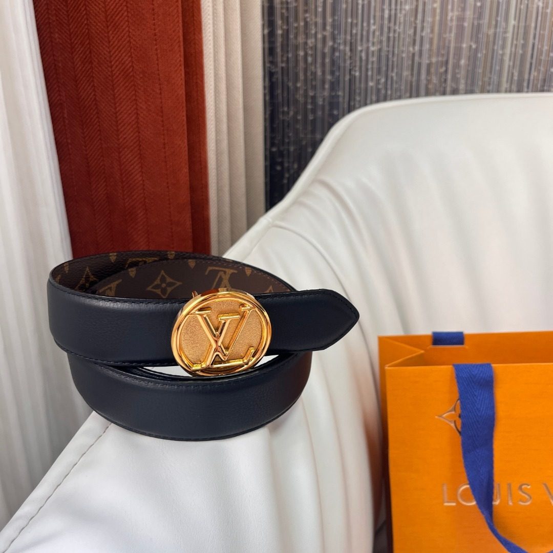 Louis Vuitton Monogram Canvas Leather Belt