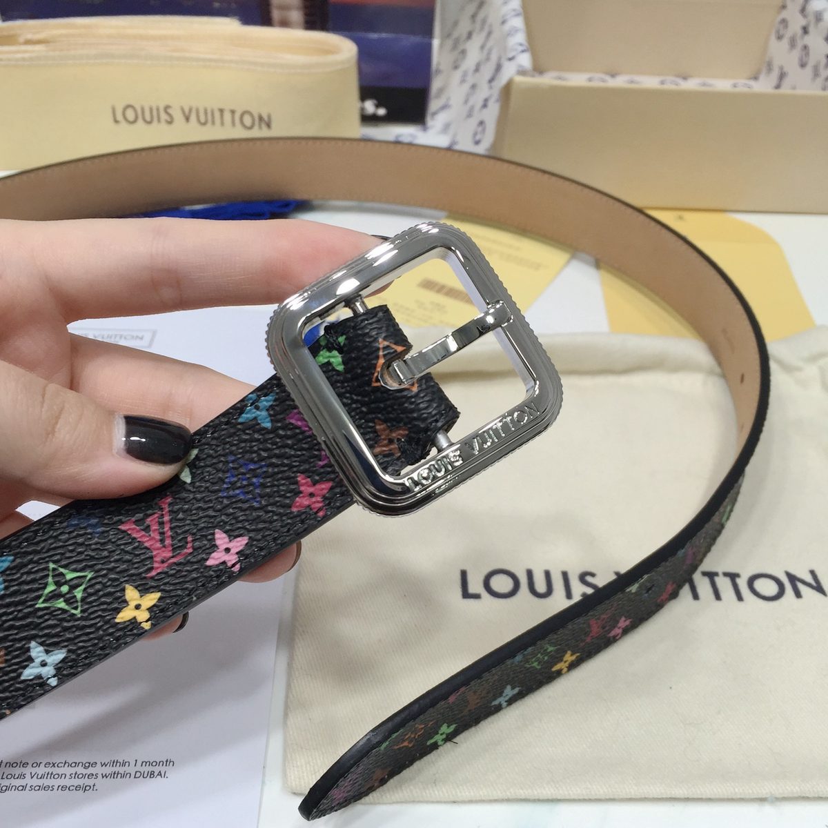 Louis Vuitton Monogram Multicolor Canvas Belt