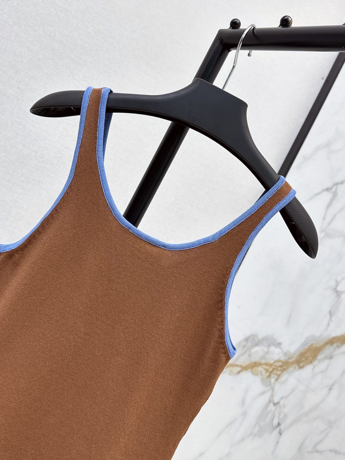 Prada Colorblock Tank Top with Contrast Trim