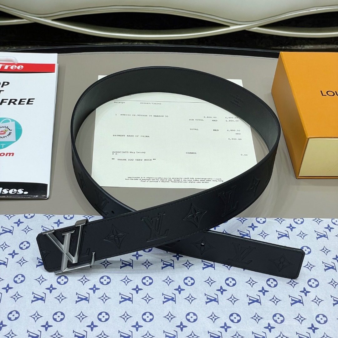Louis Vuitton Monogram Embossed Leather Belt