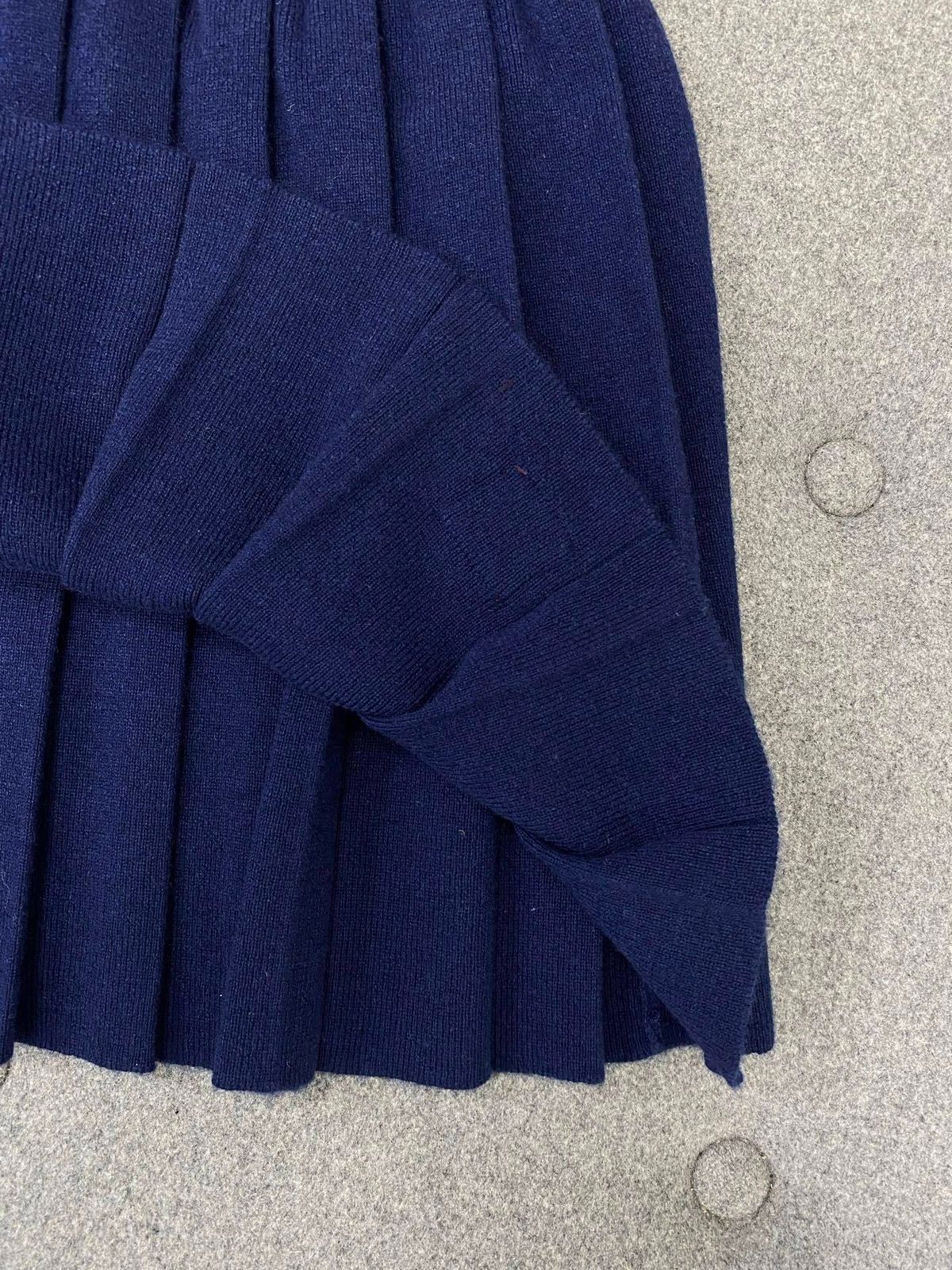 Miu Miu Pleated Wool Crewneck Sweater