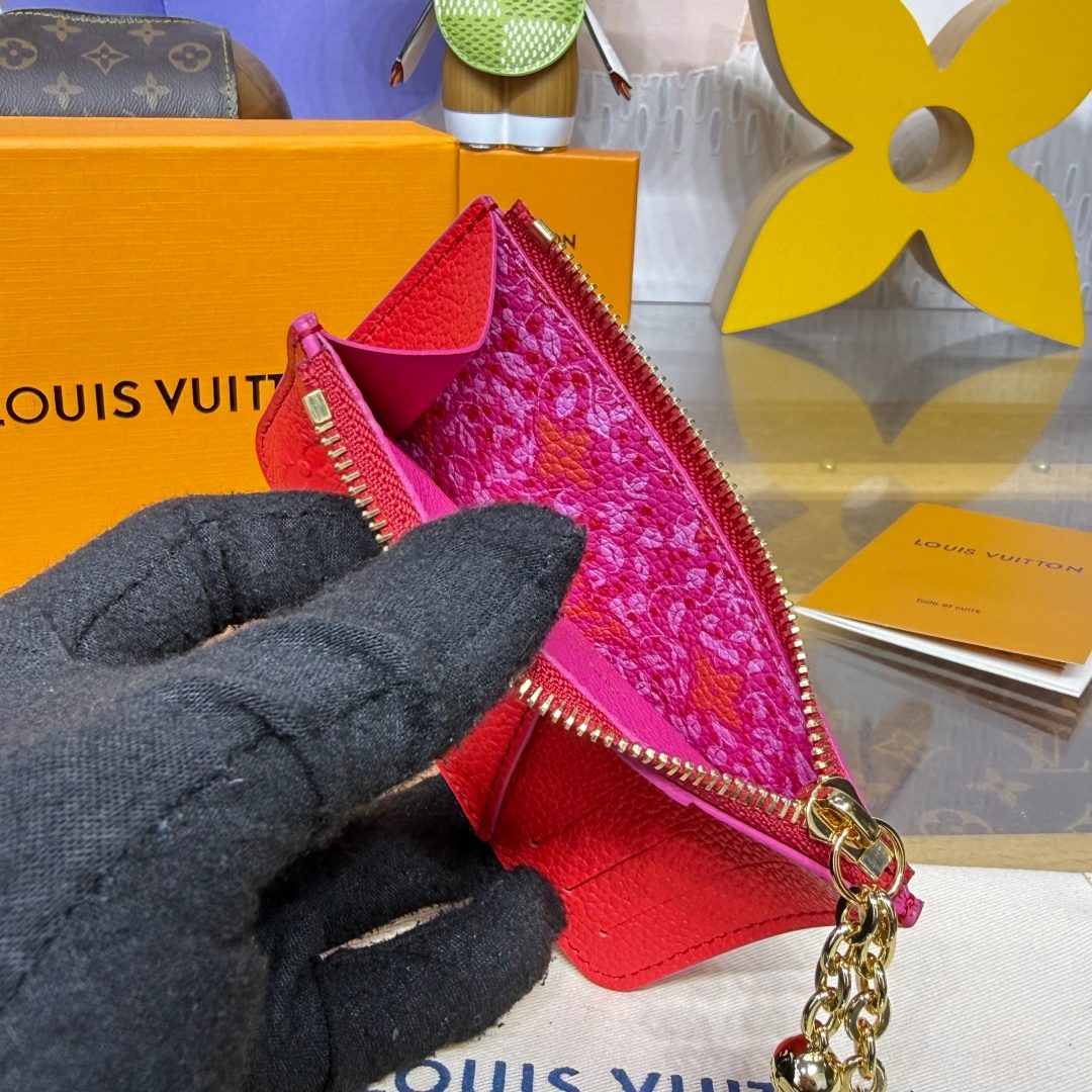 Louis Vuitton Monogram Zippy Wallet Red