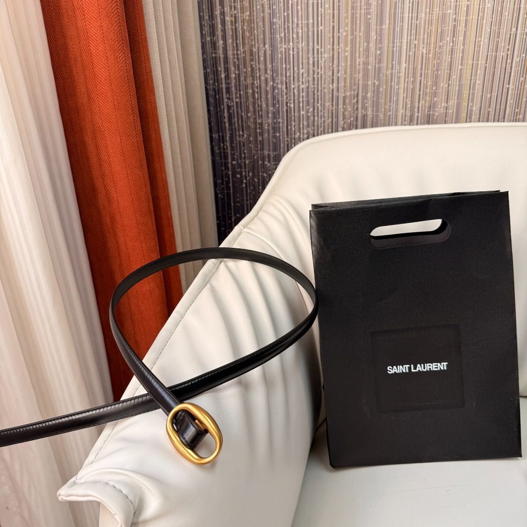 Saint Laurent Black Leather Shoulder Bag