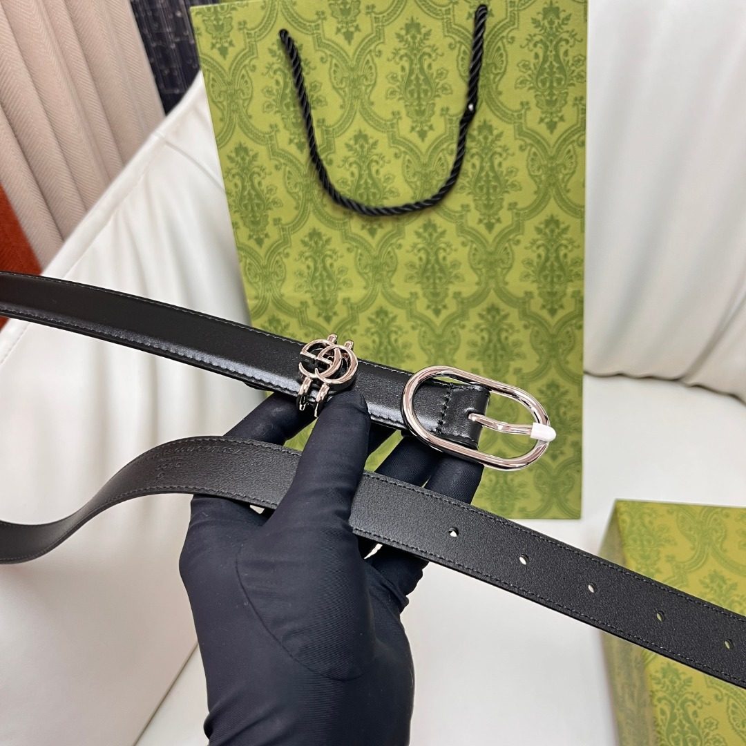 Gucci GG Marmont Leather Belt Black