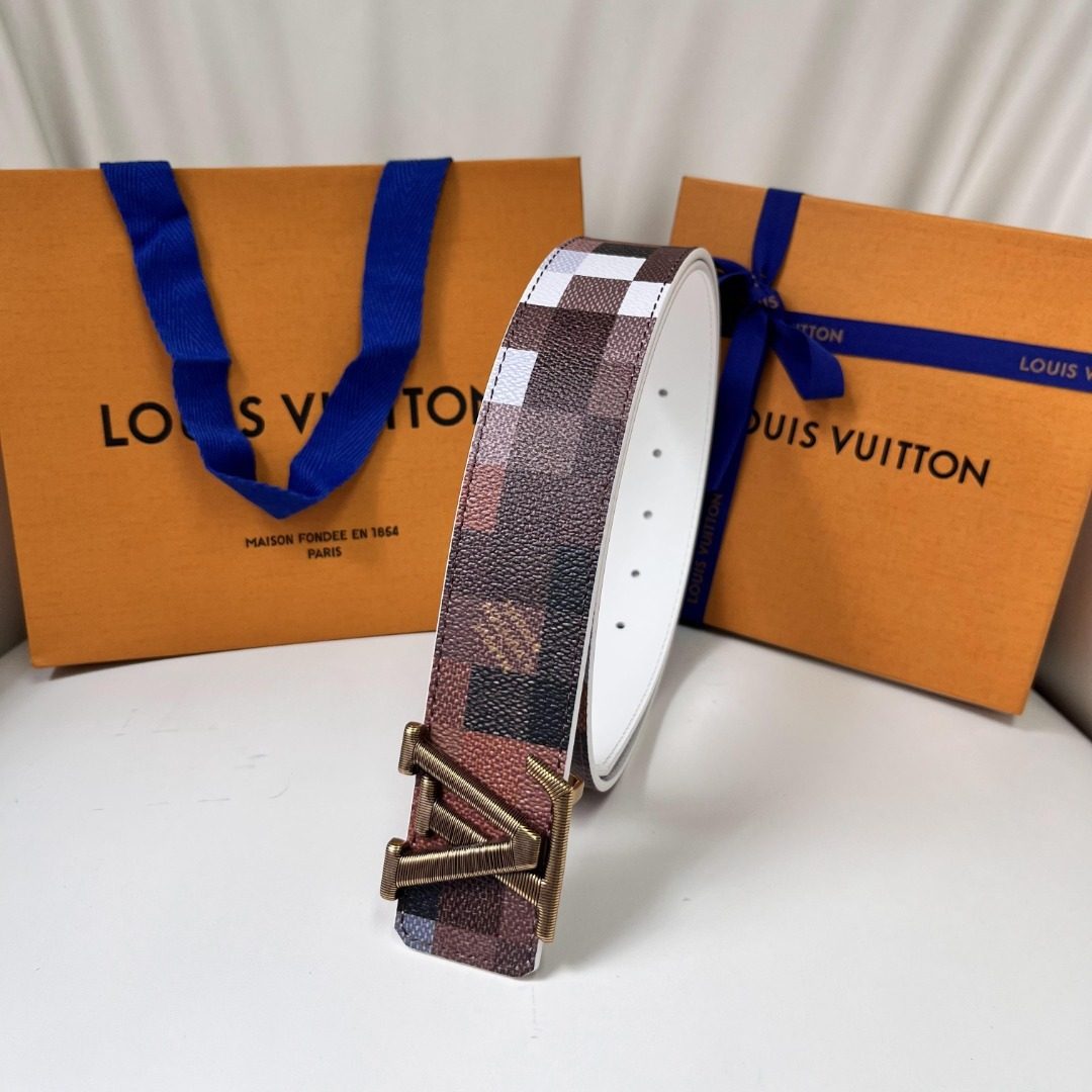 Louis Vuitton Damier Ebene Canvas Belt