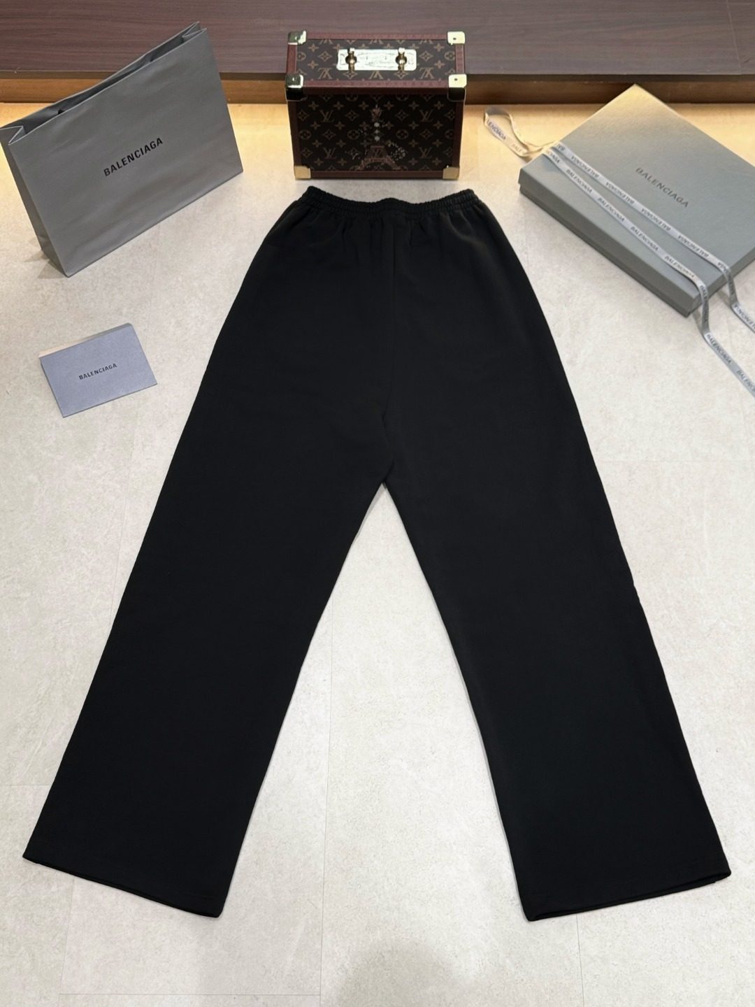 Balenciaga Black Wide-Leg Trousers