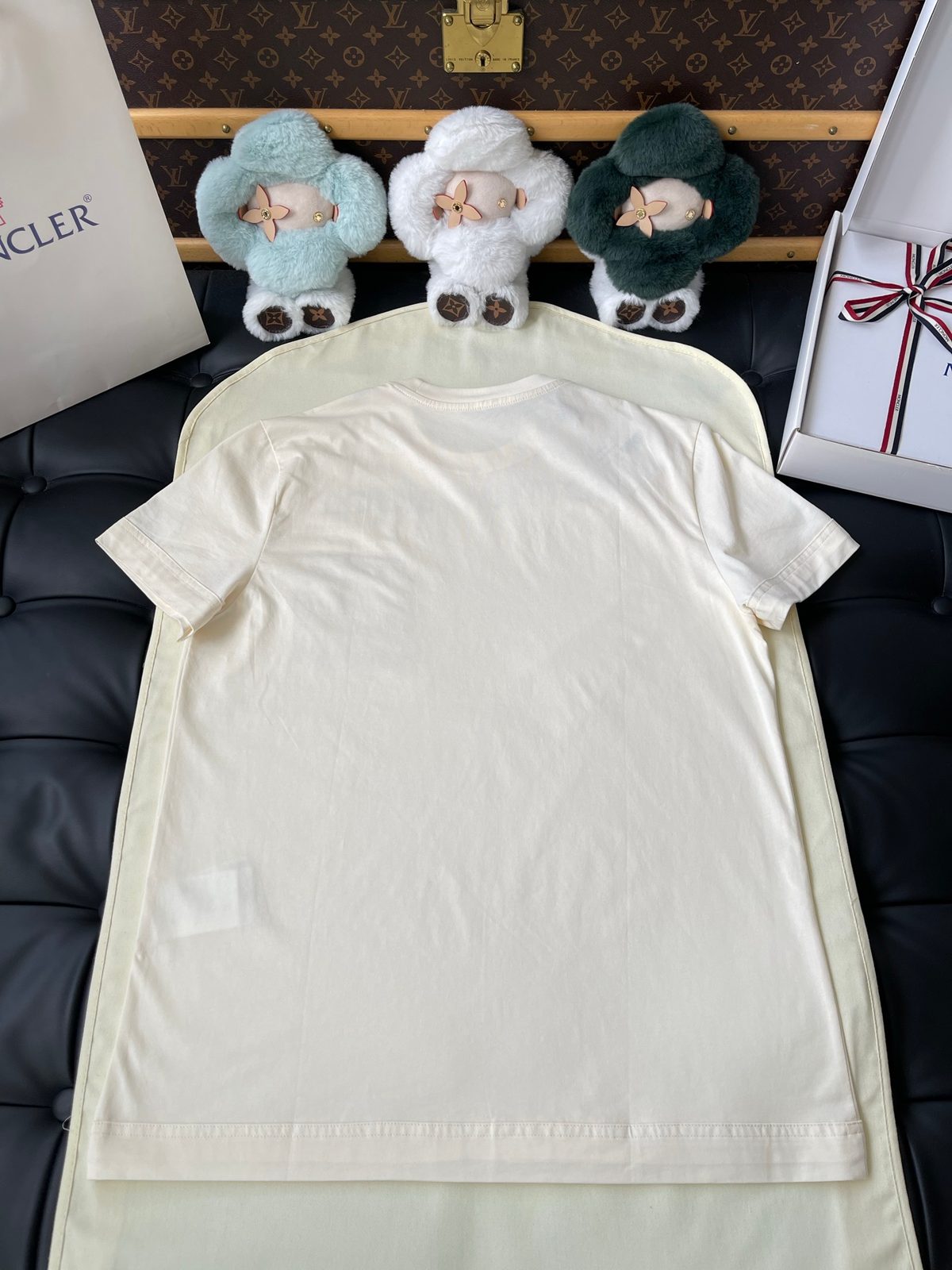 Moncler Cream Cotton T-Shirt