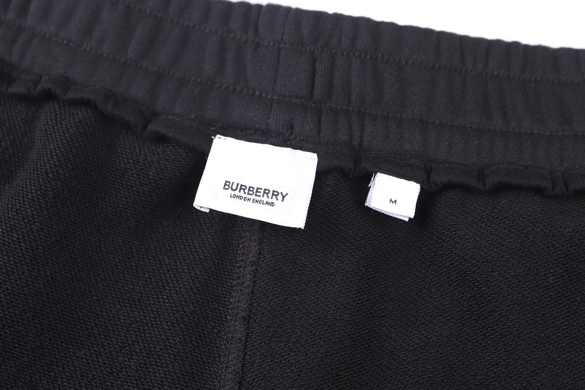 Burberry Black Cotton Sweatpants