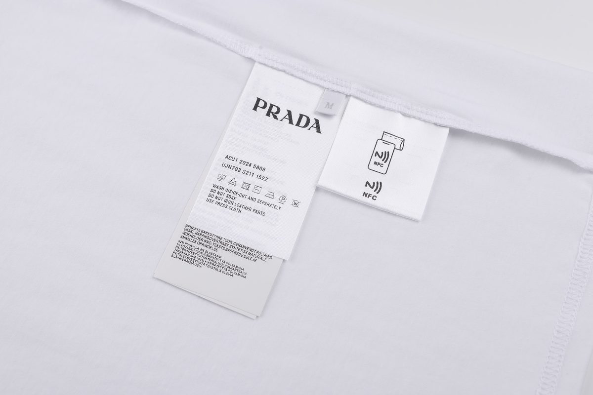 Prada Cotton Chest Pocket Short Sleeve Polo Shirt