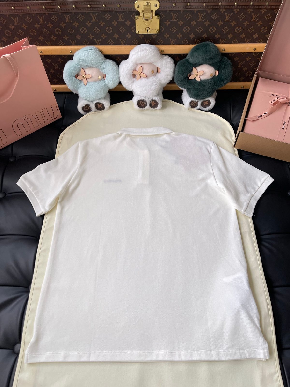 Miu Miu White Cotton Crewneck T-Shirt