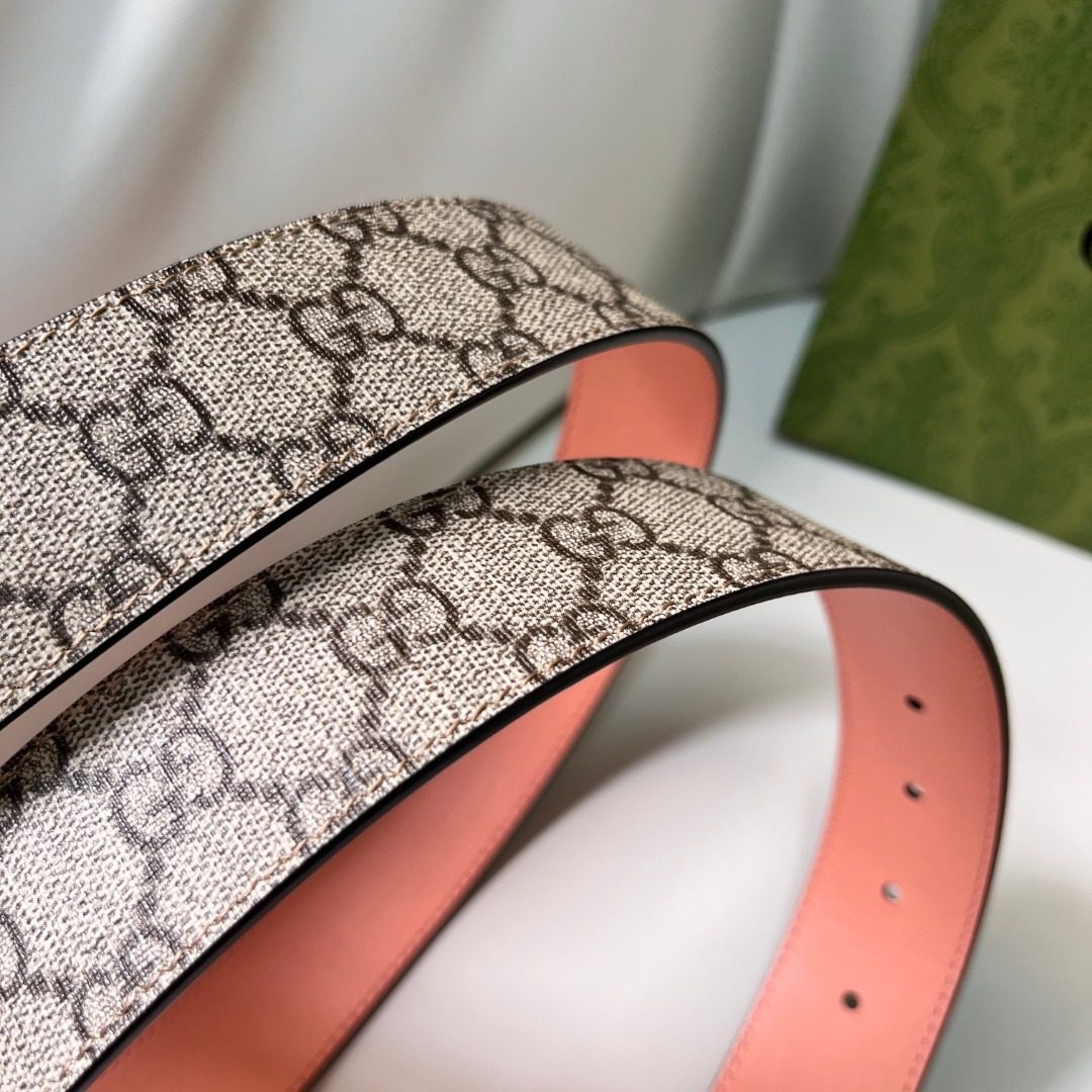 Gucci GG Supreme Canvas Leather Belt