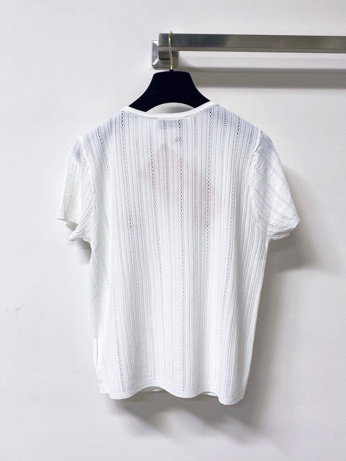Miu Miu Cable Knit Button-Up Shirt