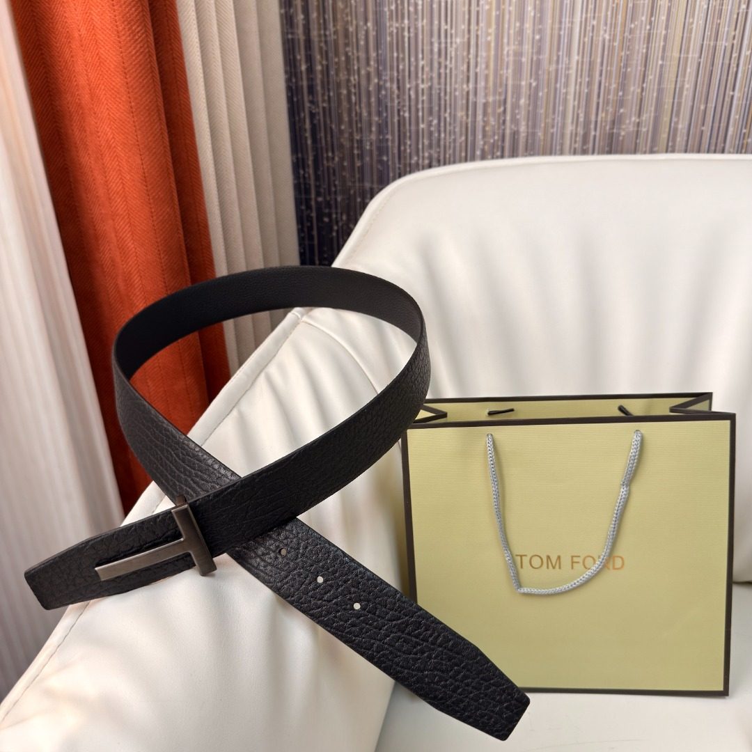 Tom Ford Black Leather Belt
