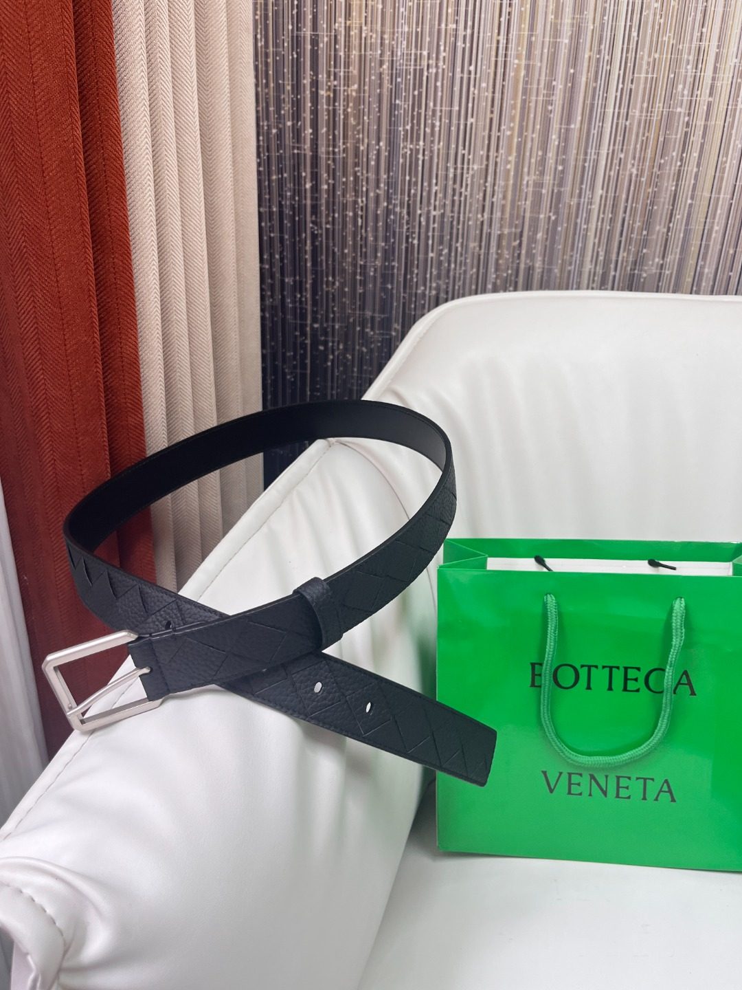 Bottega Veneta Intrecciato Leather Belt