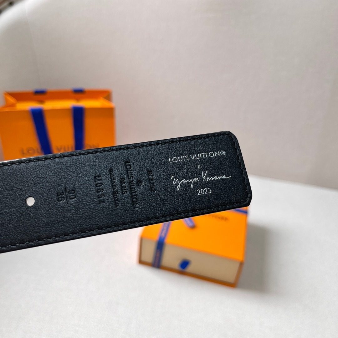 Louis Vuitton x Nigo Kusama Leather Belt