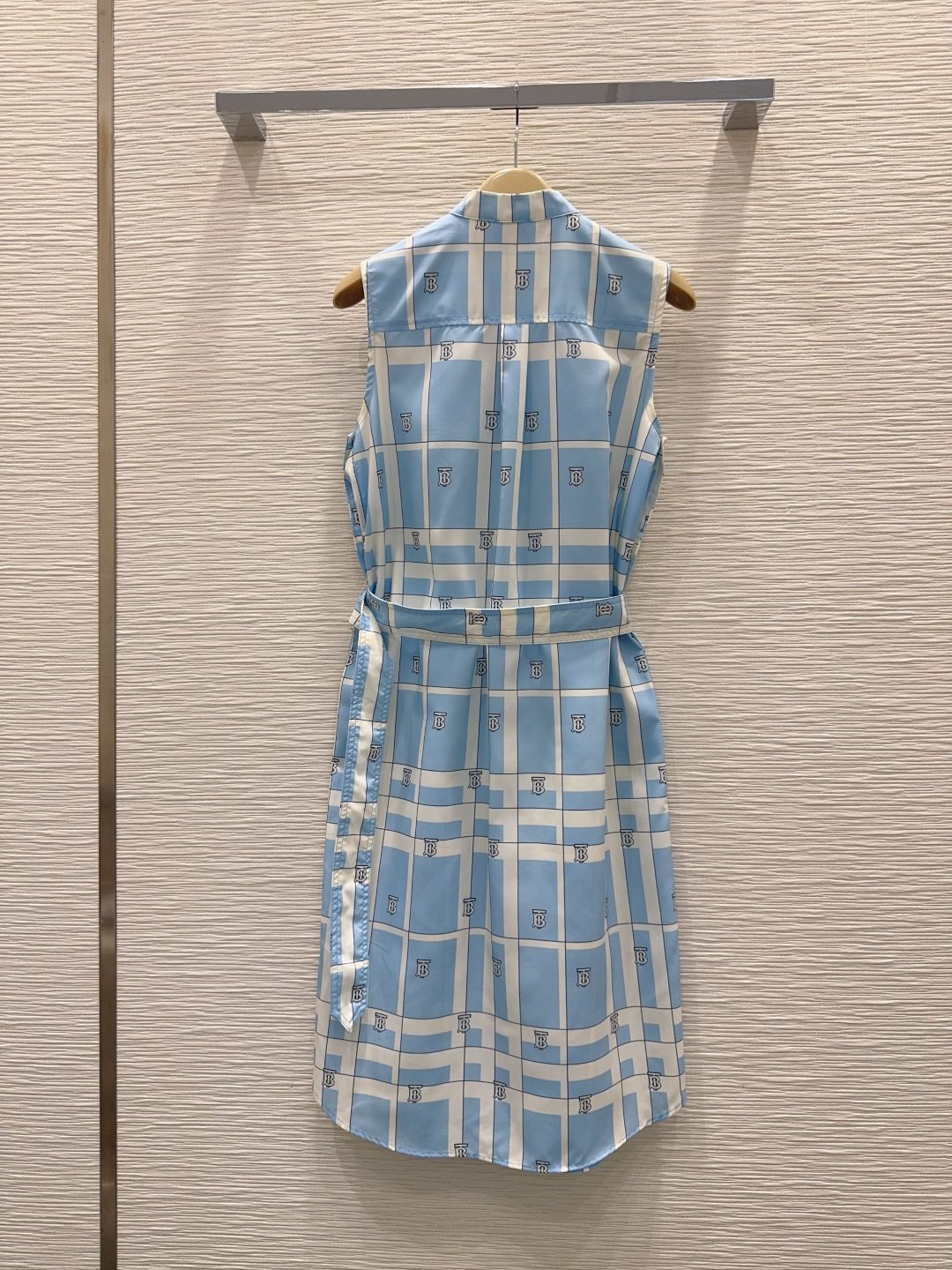 Burberry TB Monogram Check Shirt Dress