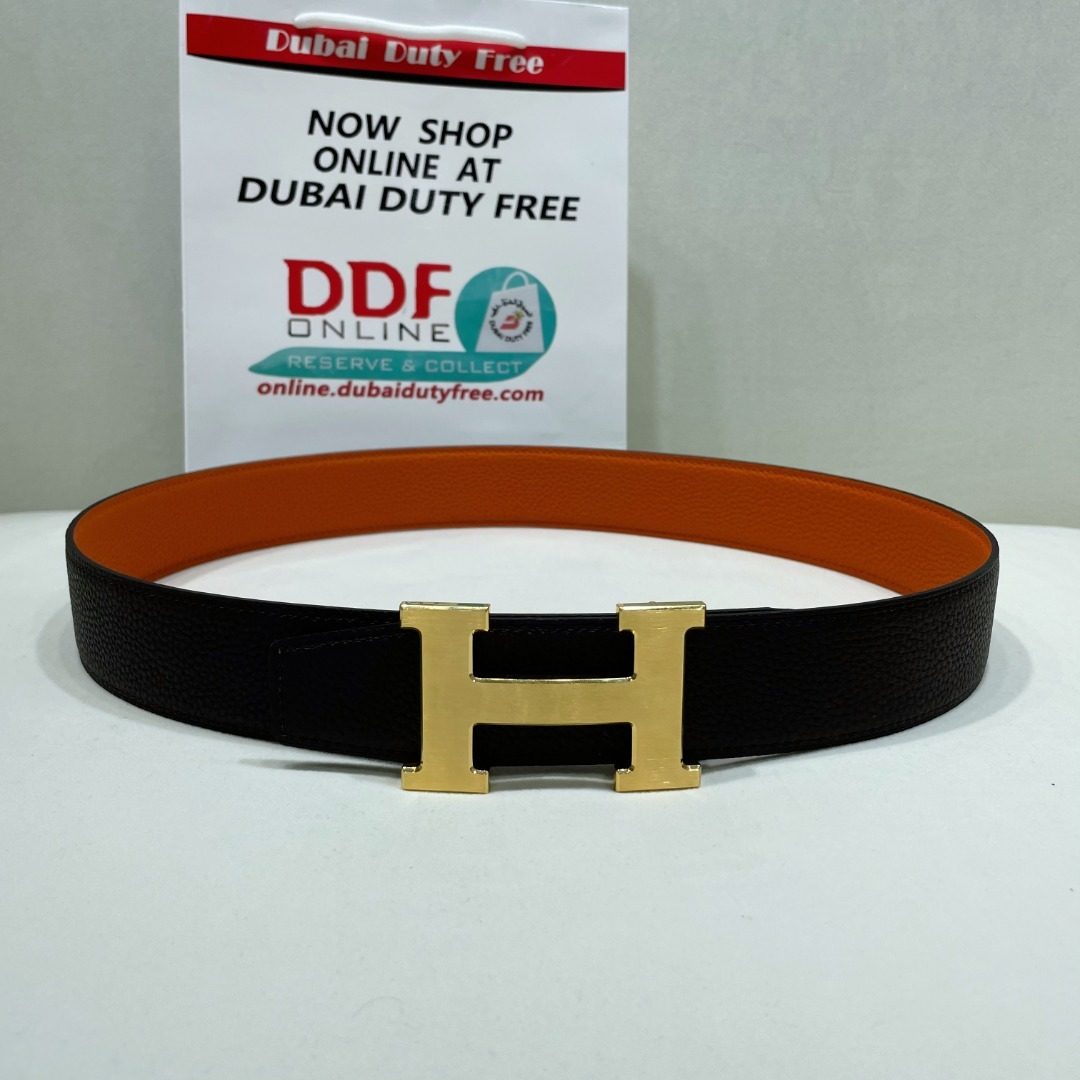 Hermès H Buckle Reversible Leather Belt