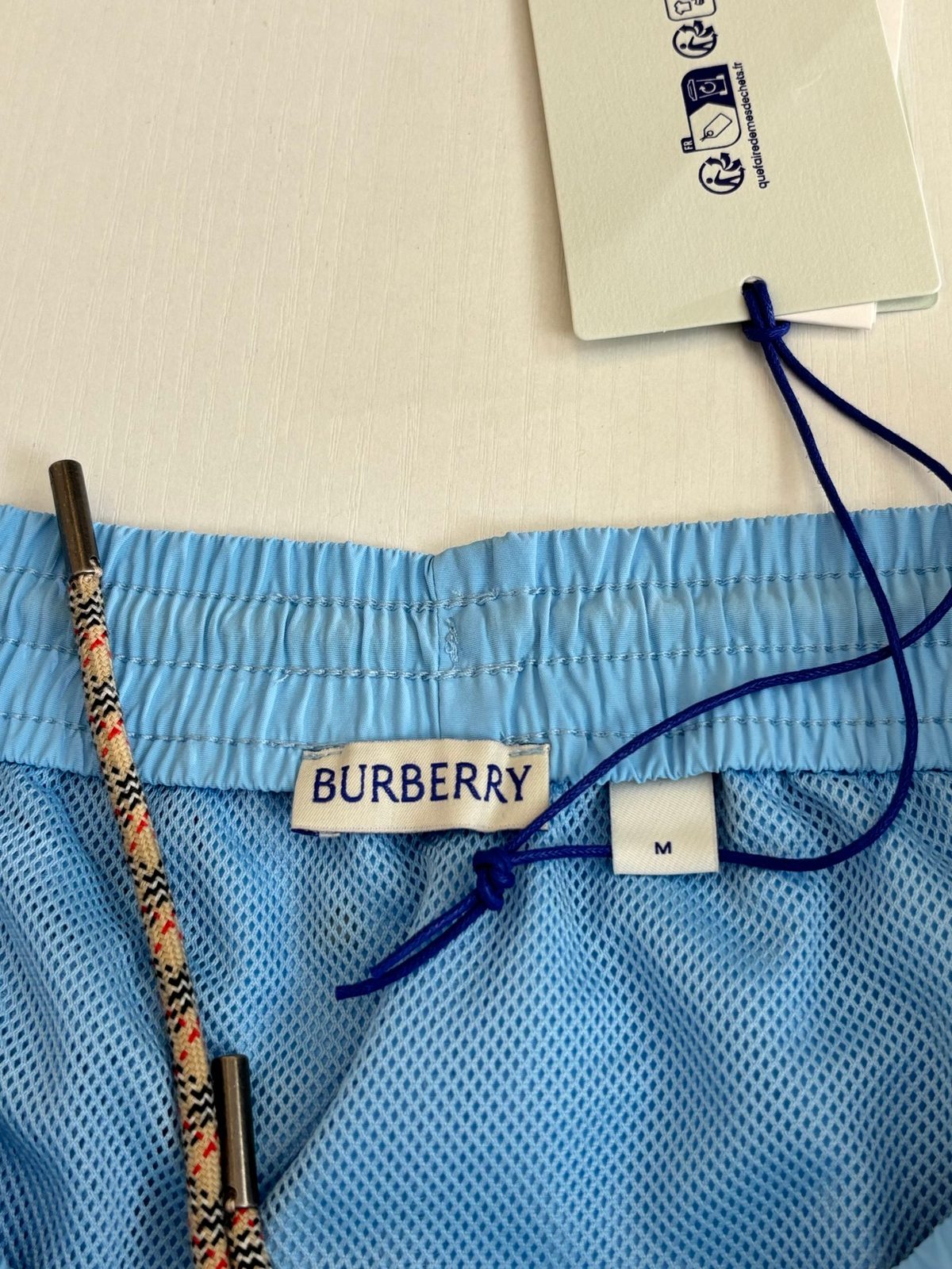 Burberry Nylon Swim Shorts Blue