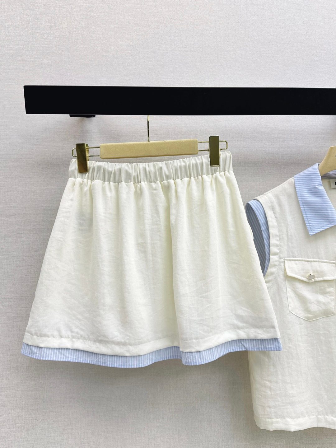 Miu Miu Men's Linen Cargo Shorts Set