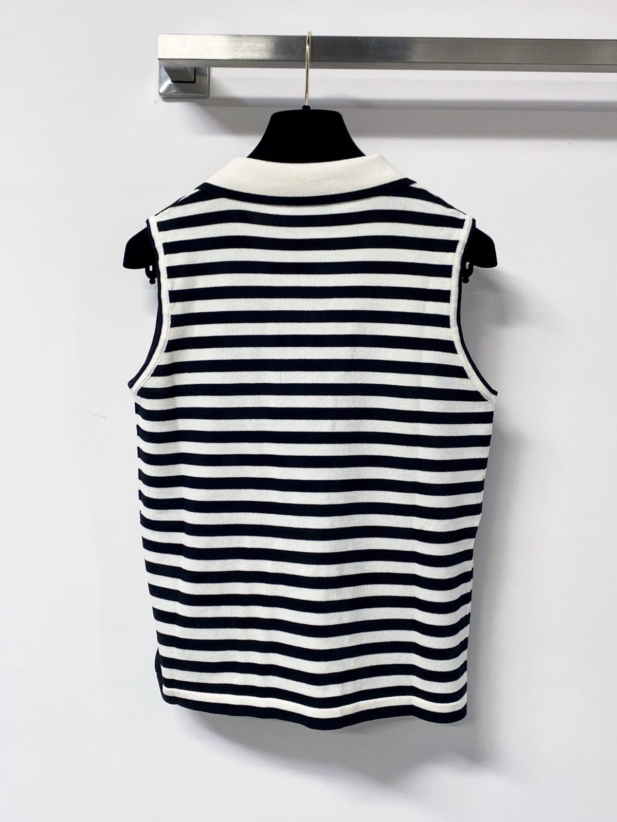 Saint Laurent Striped Polo Tank Top