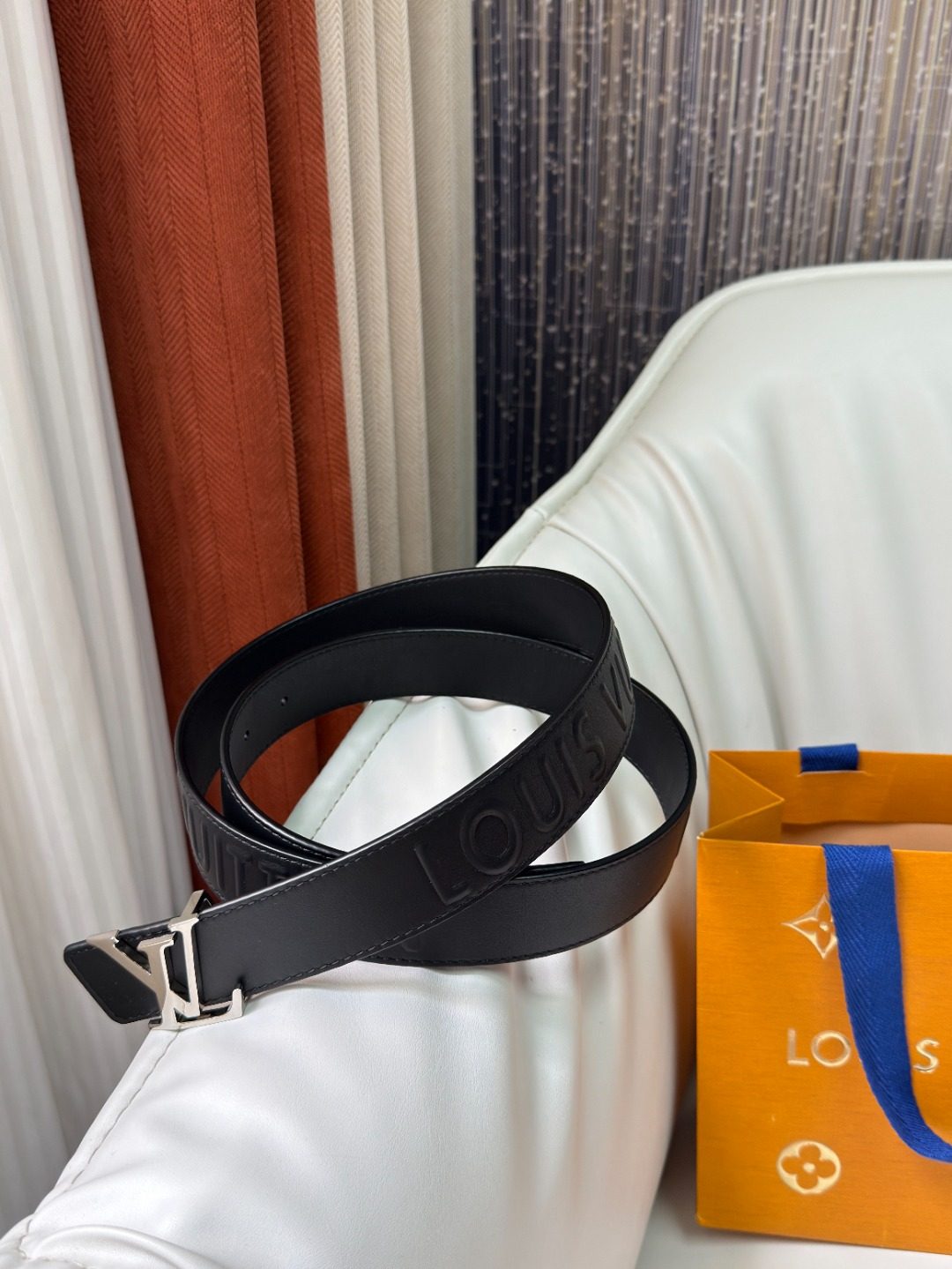 Louis Vuitton Damier Embossed Leather Belt