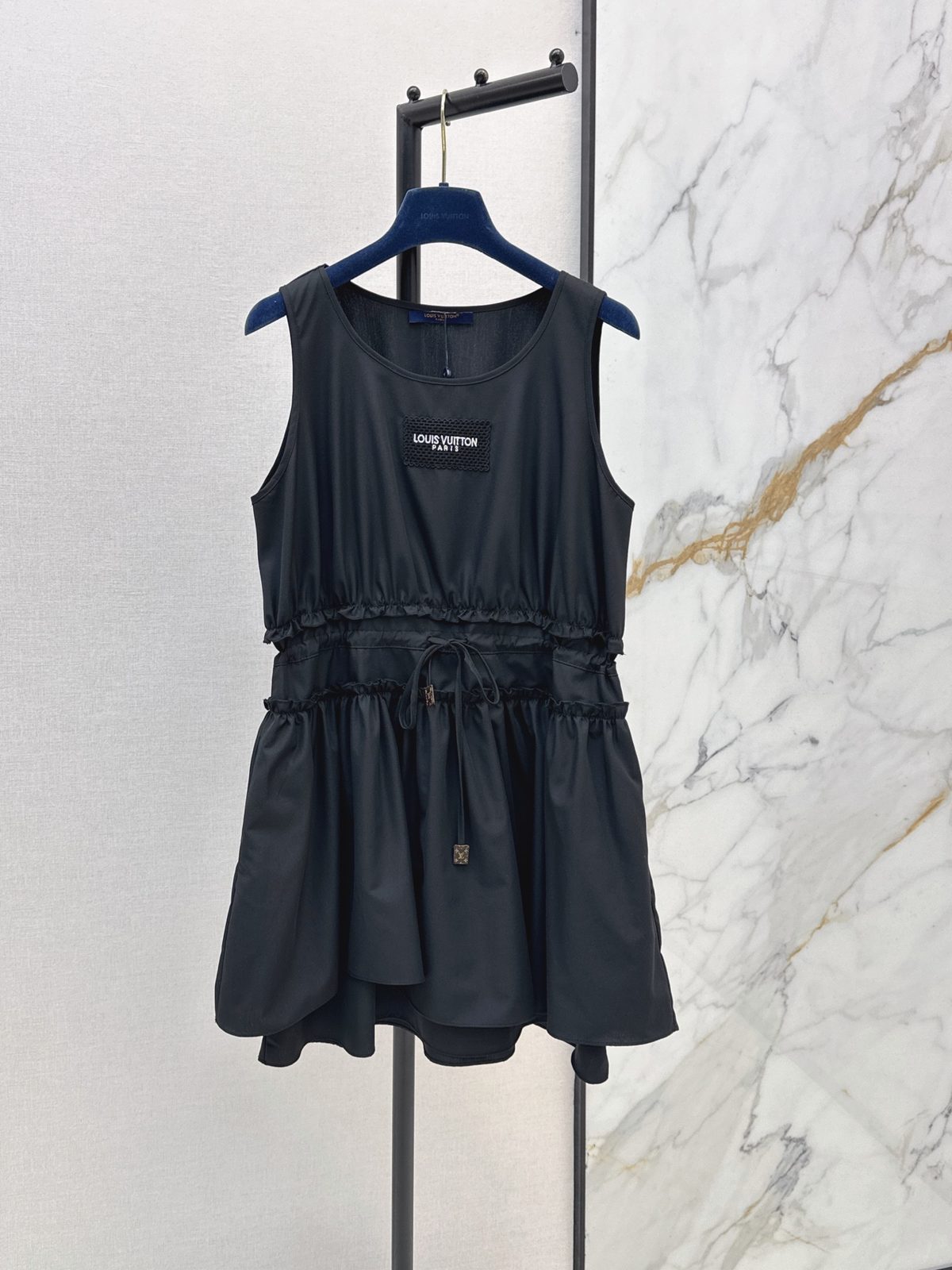 Louis Vuitton Sleeveless Drawstring Mini Dress