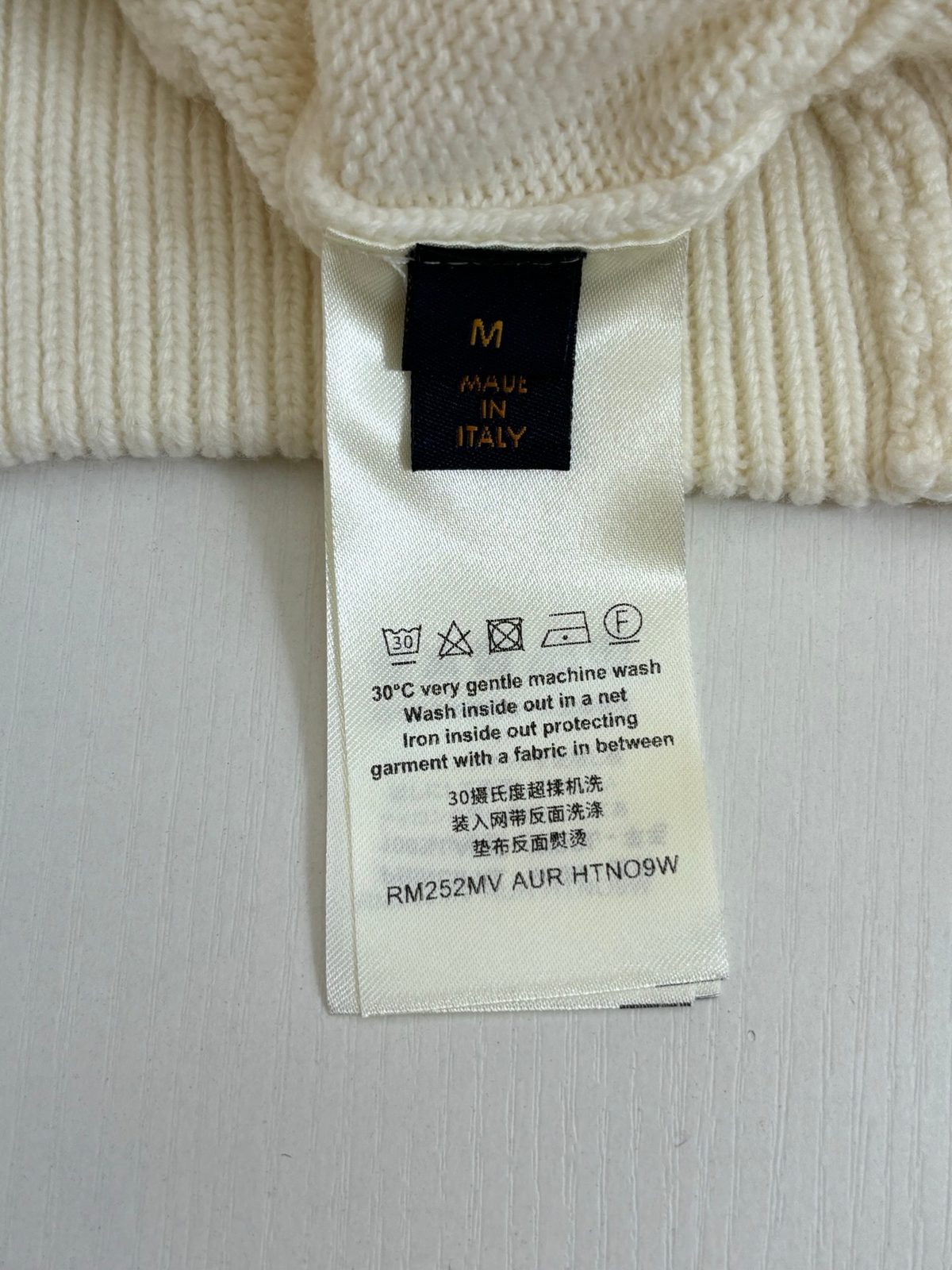 Louis Vuitton Monogram Cream Knit Hoodie