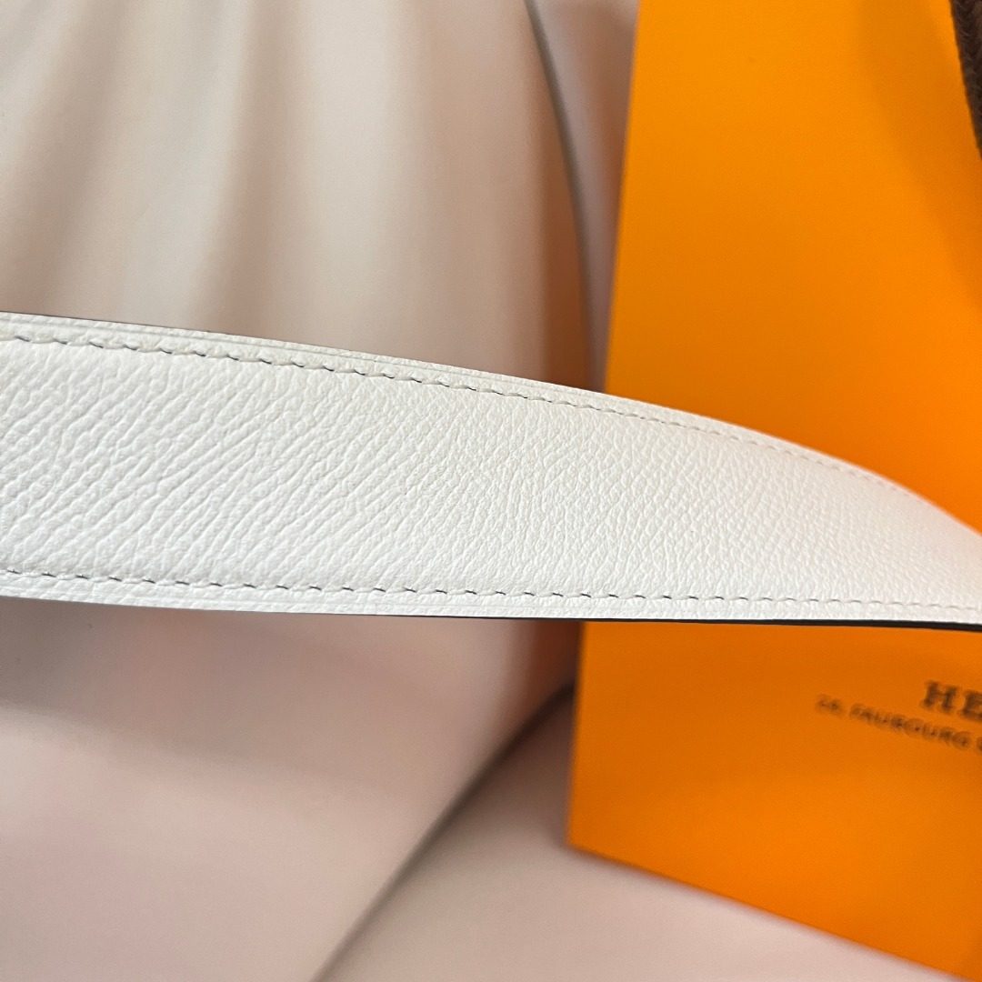 Hermès H Buckle Reversible Leather Belt