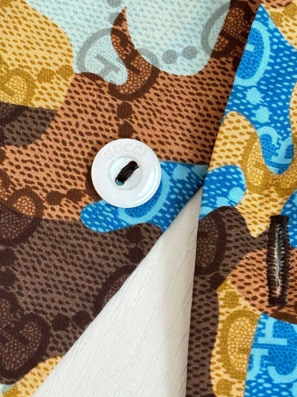 Gucci GG Monogram Cotton Pocket Scarf