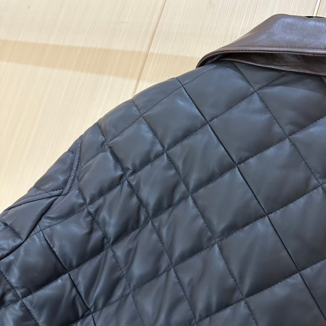 Black Quilted Leather Jacket