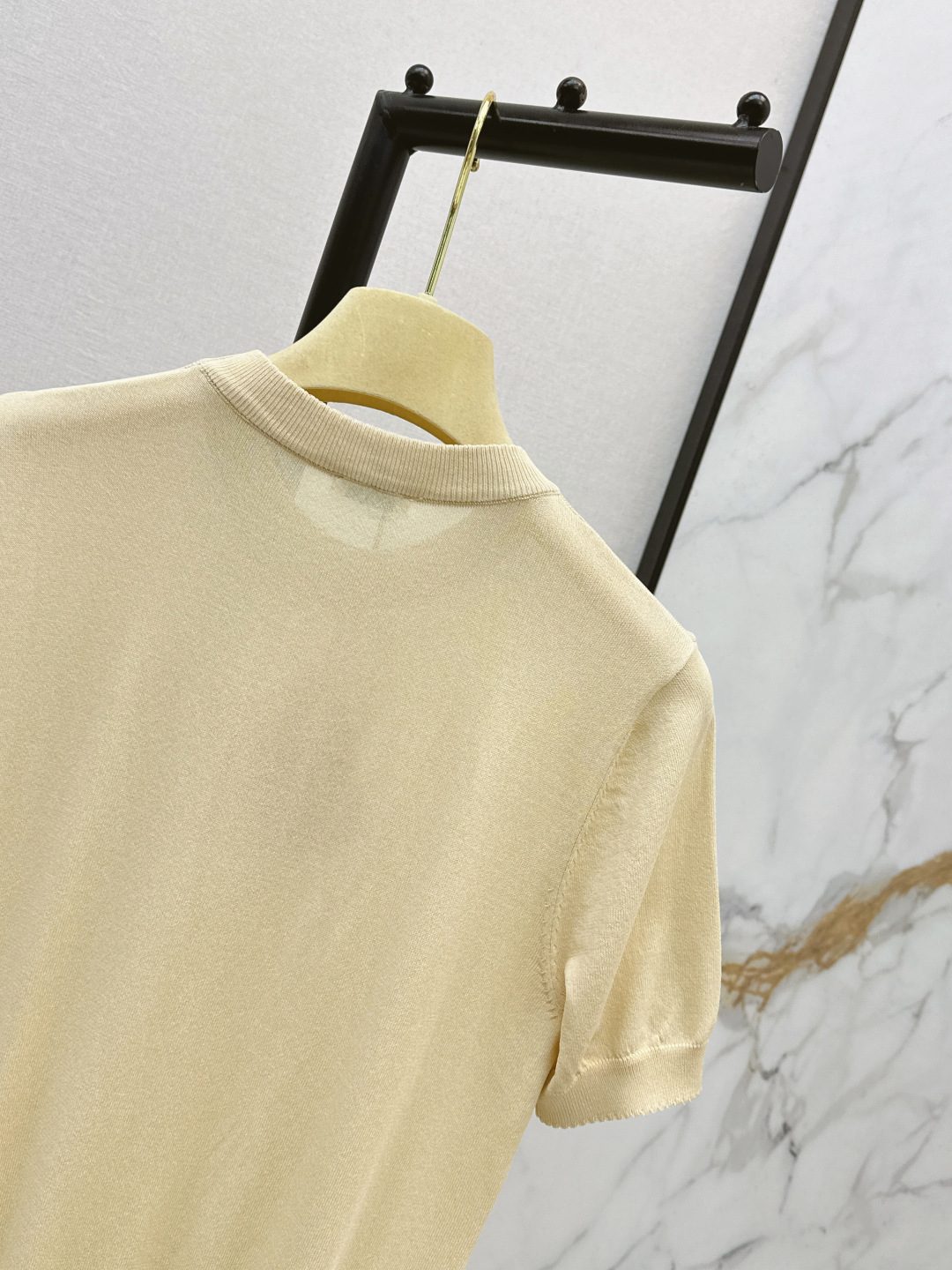 Miu Miu Short Sleeve Crewneck Knit Shirt