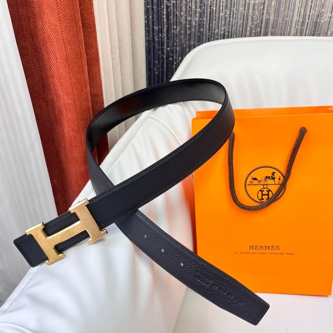 Hermès H Buckle Leather Belt