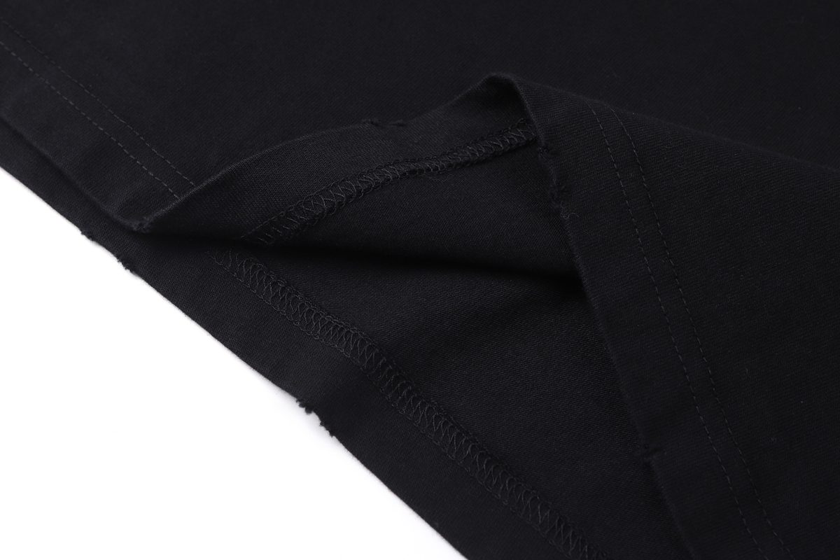 Black Cotton Crewneck T-Shirt